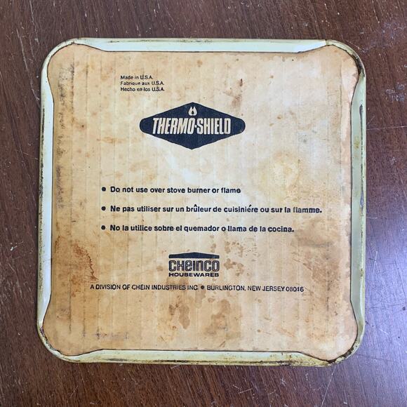 Cheinco Thermo-Shield Good Housekeeping‎ Aug 1920 metal enamel hot pad trivet - Picture 5 of 5